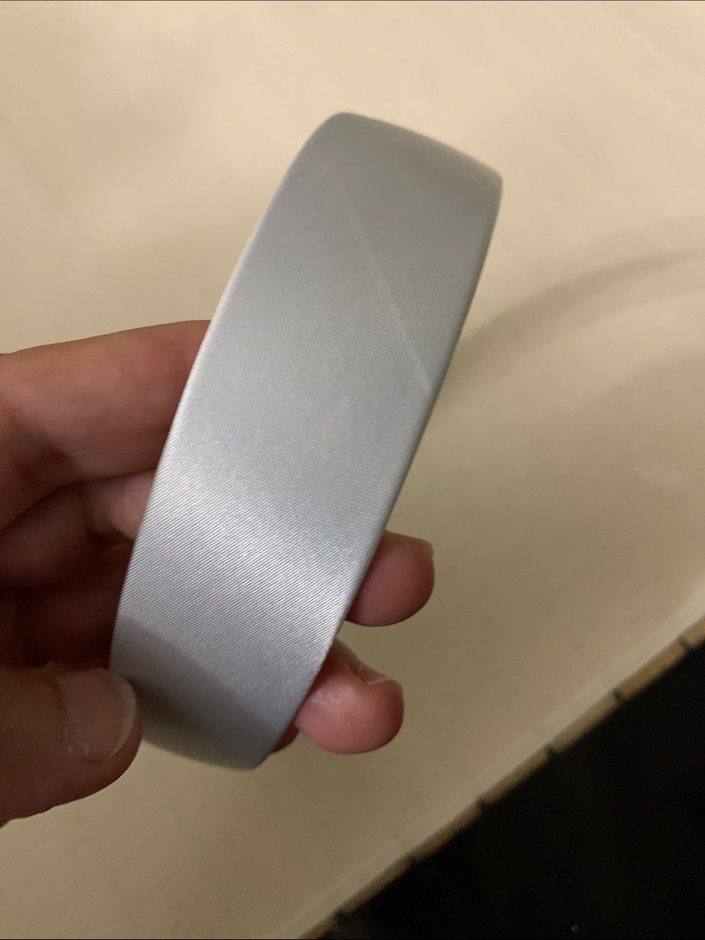 Satin Wide Headband in Light Silver 2 for $10
